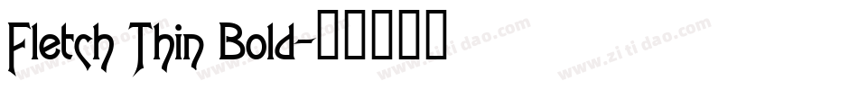 Fletch Thin Bold字体转换